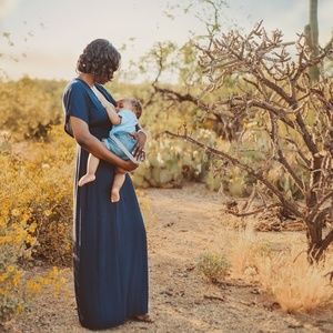 Navy Maternity dress
